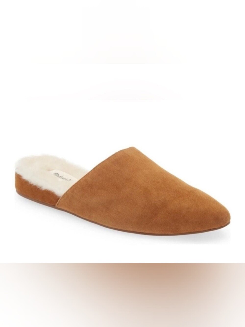 Madewell Suede Shearling-Lined Slide Mules - Brown